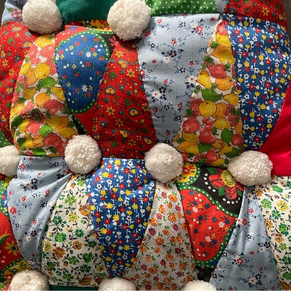 Vintage 70s 80s Christmas Tree Quilted Wall Hanging Holiday Decor - Picture 7 of 8